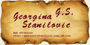 Georgina Stanilović vizit kartica